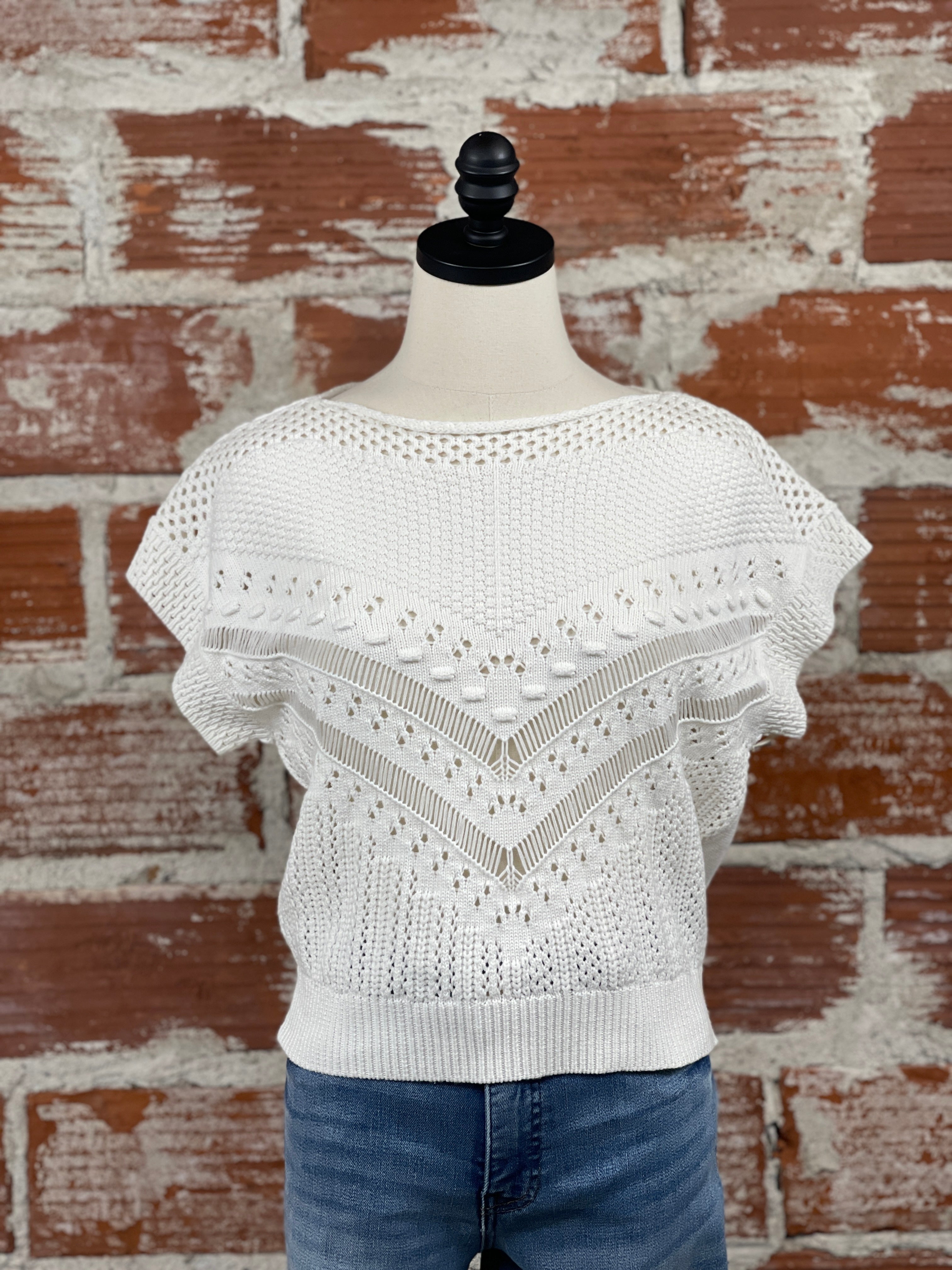 Another Love Aurora Sweater in White-132 - Sweaters S/S (Jan - June)-Little Bird Boutique