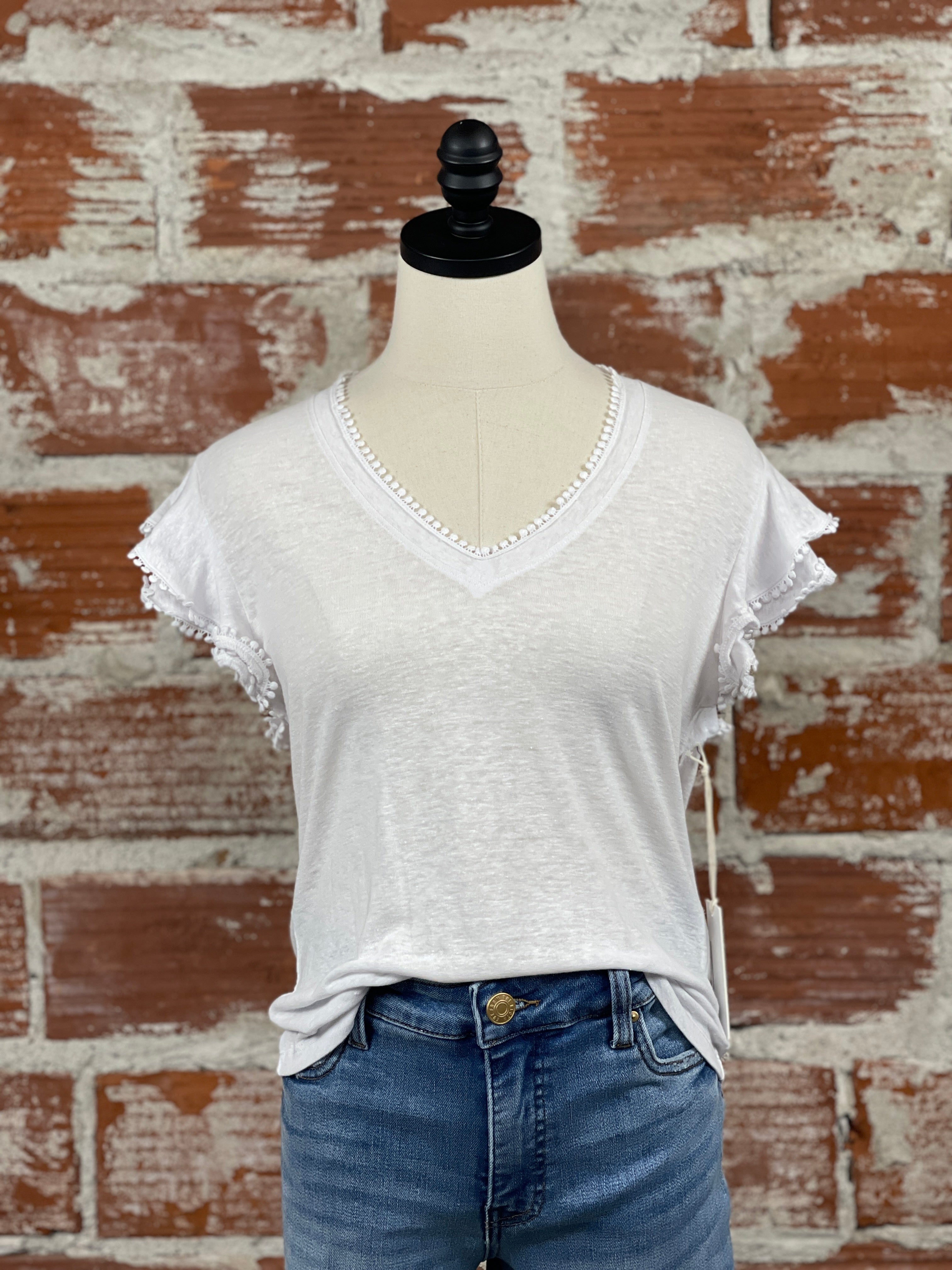 Another Love Oslo Top in White-122 - Jersey Tops S/S (Jan - June)-Little Bird Boutique