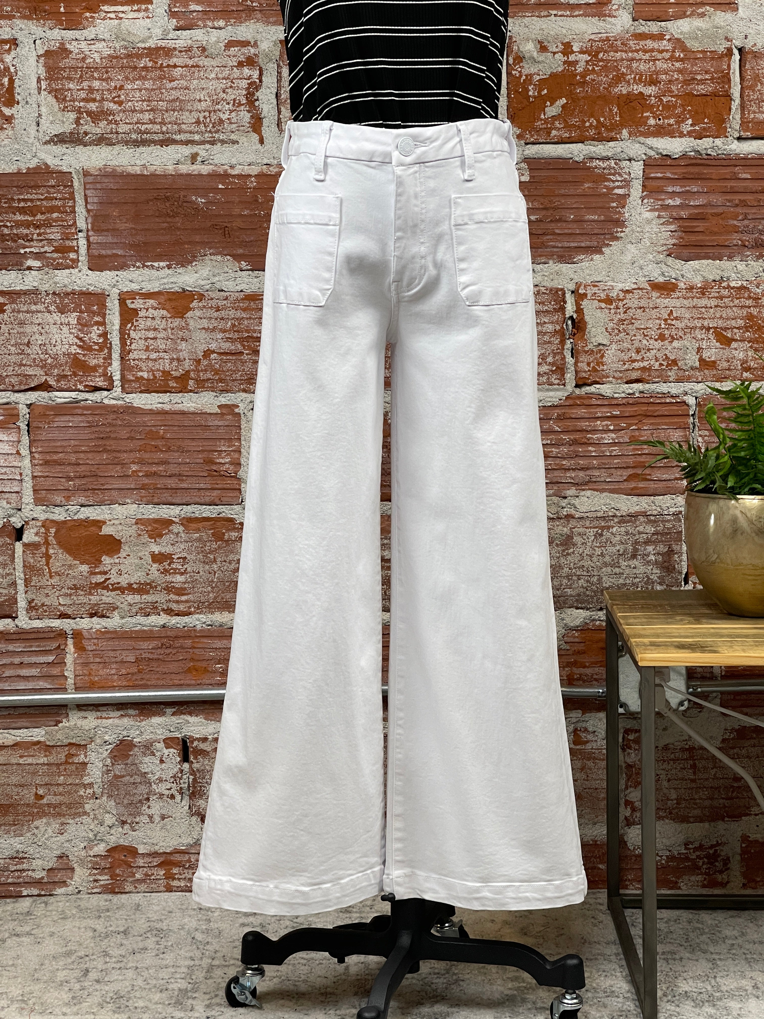 Kut Meg High Rise Wide Leg Jeans in Optic White-210 Denim-Little Bird Boutique