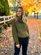 Ellison Sweater in Khaki-131 - Sweaters F/W (June - Nov)-Little Bird Boutique