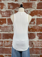 Ribbed Jersey Tank in Ivory-122 - Jersey Tops S/S (Dec - May)-Little Bird Boutique