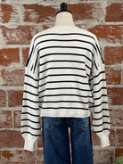 Dreamy Sweater in Black and Ivory-132 - Sweaters S/S (Dec - May)-Little Bird Boutique