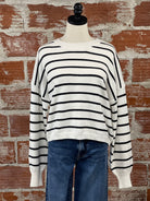 Dreamy Sweater in Black and Ivory-132 - Sweaters S/S (Dec - May)-Little Bird Boutique