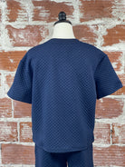 Vacay Quilted Top in Navy-122 - Jersey Tops S/S (Dec - May)-Little Bird Boutique