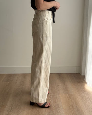Sanctuary Arden Pants in Bleached White Pinstripe-220 Pants-Little Bird Boutique