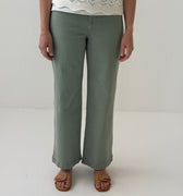 Oat New York Wide Leg Denim in Sage Green-210 Denim-Little Bird Boutique