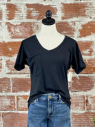 Z Supply Pocket Tee in Black-122 - Jersey Tops S/S (Dec - May)-Little Bird Boutique