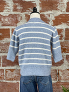 Half Heat Sweater in Blue-132 - Sweaters S/S (Dec - May)-Little Bird Boutique