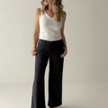 Kut from the Kloth Meg Linen Pants in Charcoal-220 Pants-Little Bird Boutique