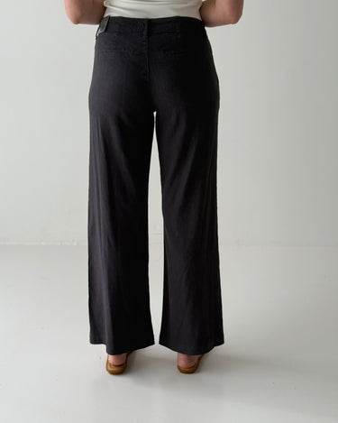 Kut from the Kloth Meg Linen Pants in Charcoal-220 Pants-Little Bird Boutique