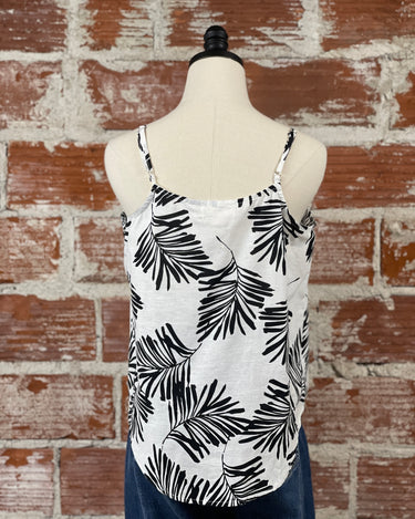 Jak & Rae Victory Top in Black Palm-112 - Woven Top S/S (Dec - May)-Little Bird Boutique