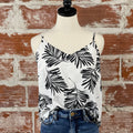 Jak & Rae Victory Top in Black Palm-112 - Woven Top S/S (Dec - May)-Little Bird Boutique