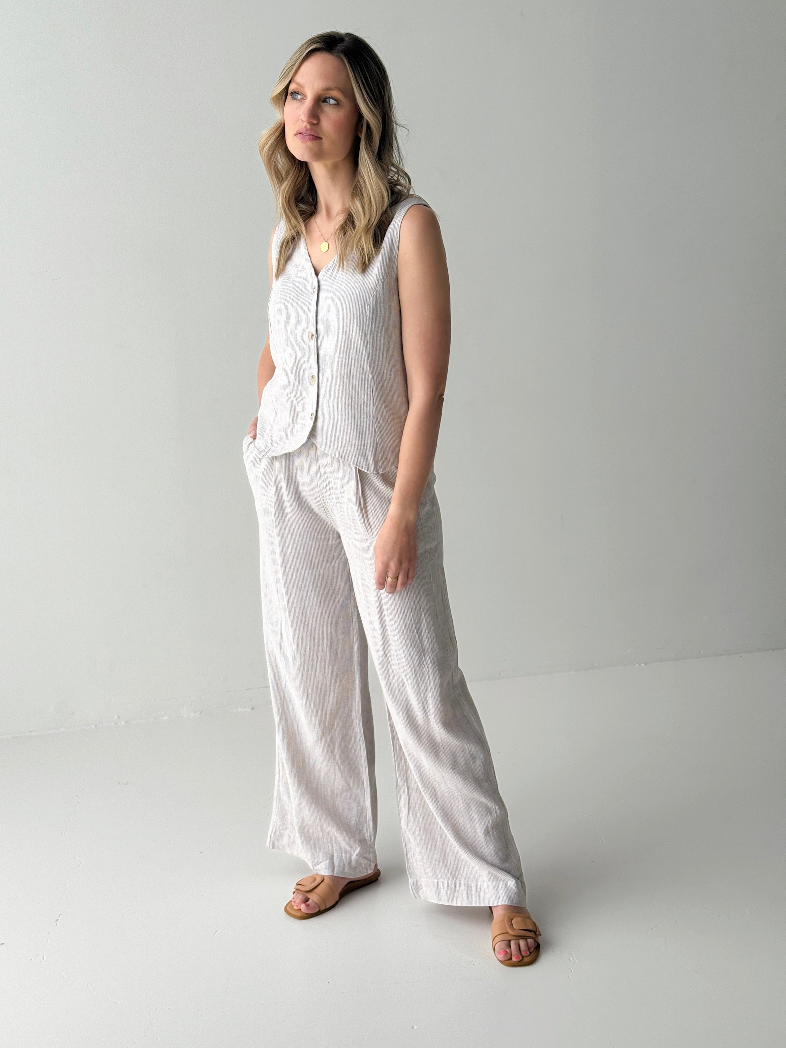 Thread and Supply Anastasia Pant in White Oak-220 Pants-Little Bird Boutique
