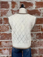 TGIF Sweater in Cream and Mocha-132 - Sweaters S/S (Dec - May)-Little Bird Boutique