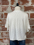 Izzie Top in White-122 - Jersey Tops S/S (Jan - June)-Little Bird Boutique