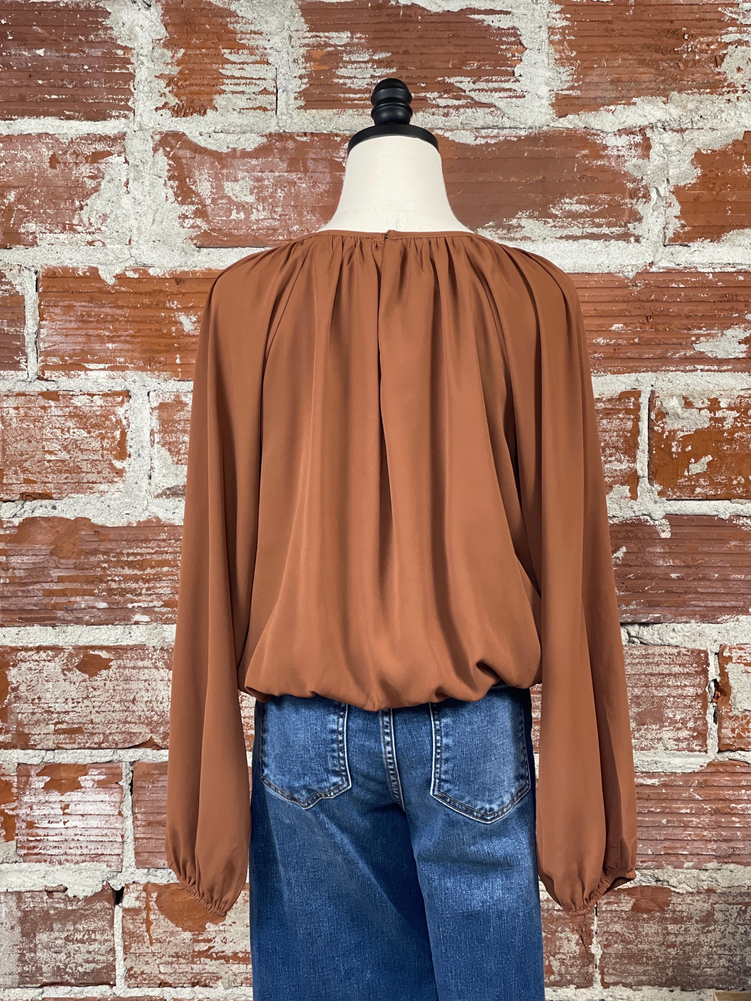 Sunday Brunch Top in Cinnamon-111 - Woven Top F/W (June- Nov)-Little Bird Boutique