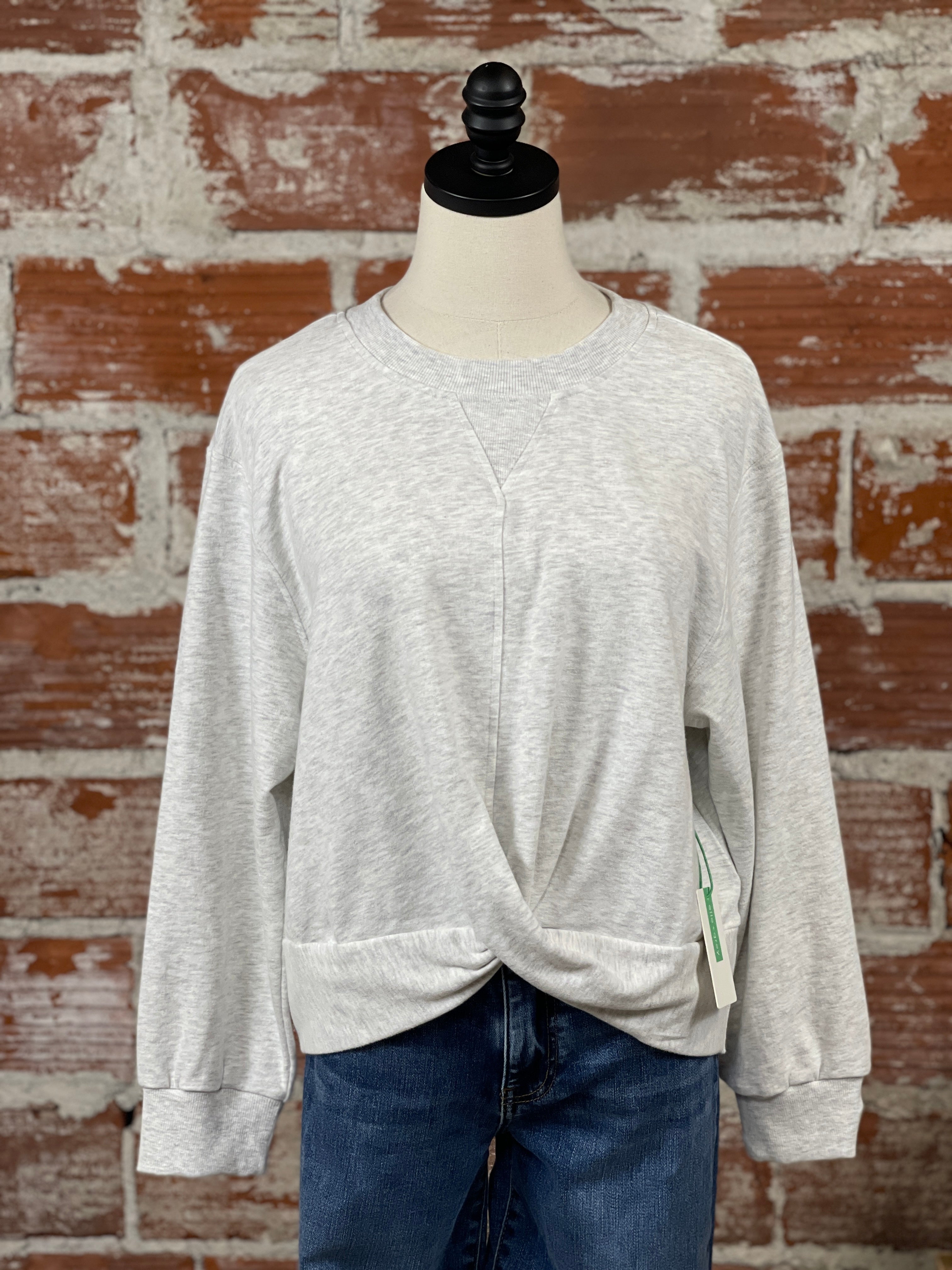 Elle Sweatshirt in Ash Grey-142 Sweatshirts & Hoodies-Little Bird Boutique