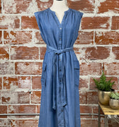 Joslin Chambray Dress-152 Dresses - Long-Little Bird Boutique