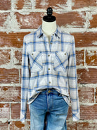 Thread & Supply Lewis Top in Blue Grey Plaid-121 - Jersey Tops F/W (June - Nov)-Little Bird Boutique