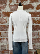 Z Supply Sirena Rib Long Sleeve Tee in White-122 - Jersey Tops S/S (Dec - May)-Little Bird Boutique