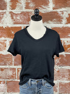 Dear John Vanya Top in Black-122 - Jersey Tops S/S (Dec - May)-Little Bird Boutique