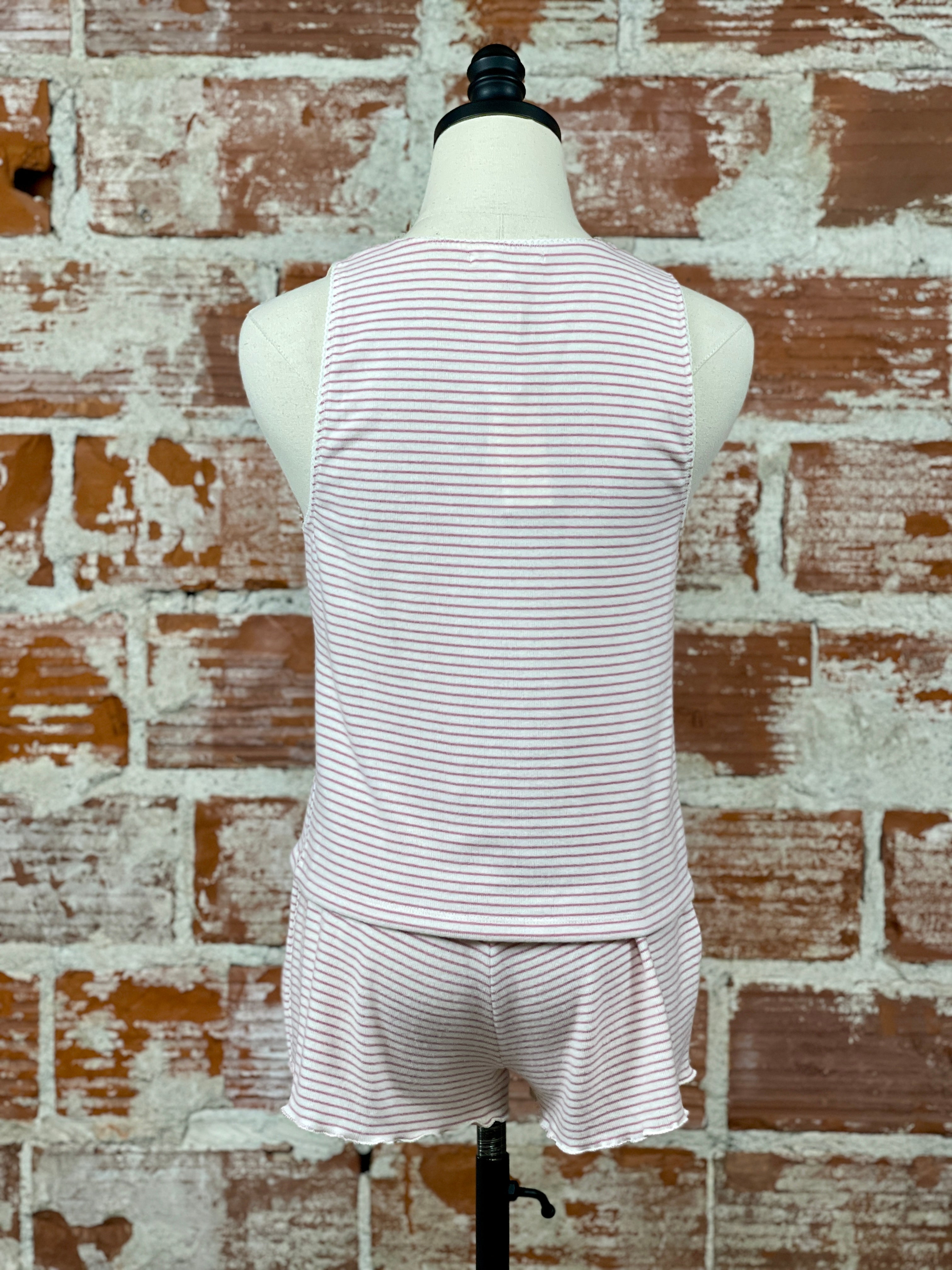 Z Supply Cross Over Stripe Shorts-240 Loungewear/Intimates-Little Bird Boutique