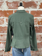 Liverpool Trucker Jacket in Moss Green-141 Outerwear Coats & Jackets-Little Bird Boutique