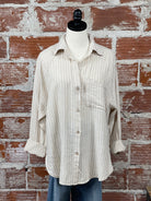 Z Supply The Perfect Linen Top in Putty-112 - Woven Top S/S (Jan - June)-Little Bird Boutique