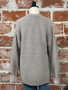 Z Supply Sutton Rib Cardigan in Heather Taupe-132 - Sweaters S/S (Dec - May)-Little Bird Boutique