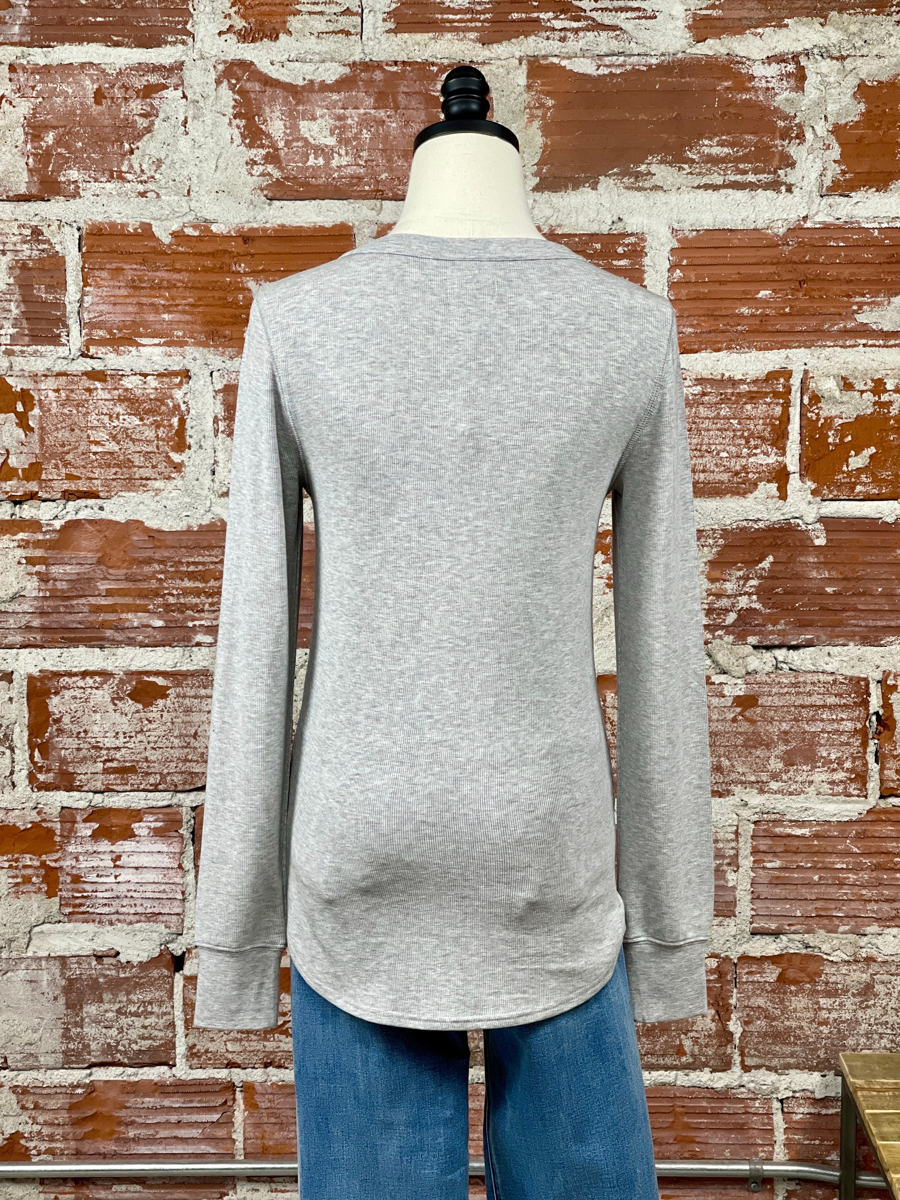 Thread and Supply Stacy Top in Grey Heather-121 - Jersey Tops F/W (June - Nov)-Little Bird Boutique