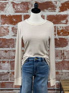 Thread and Supply Stacy Top in White Swan and Black Stripe-121 - Jersey Tops F/W (June - Nov)-Little Bird Boutique