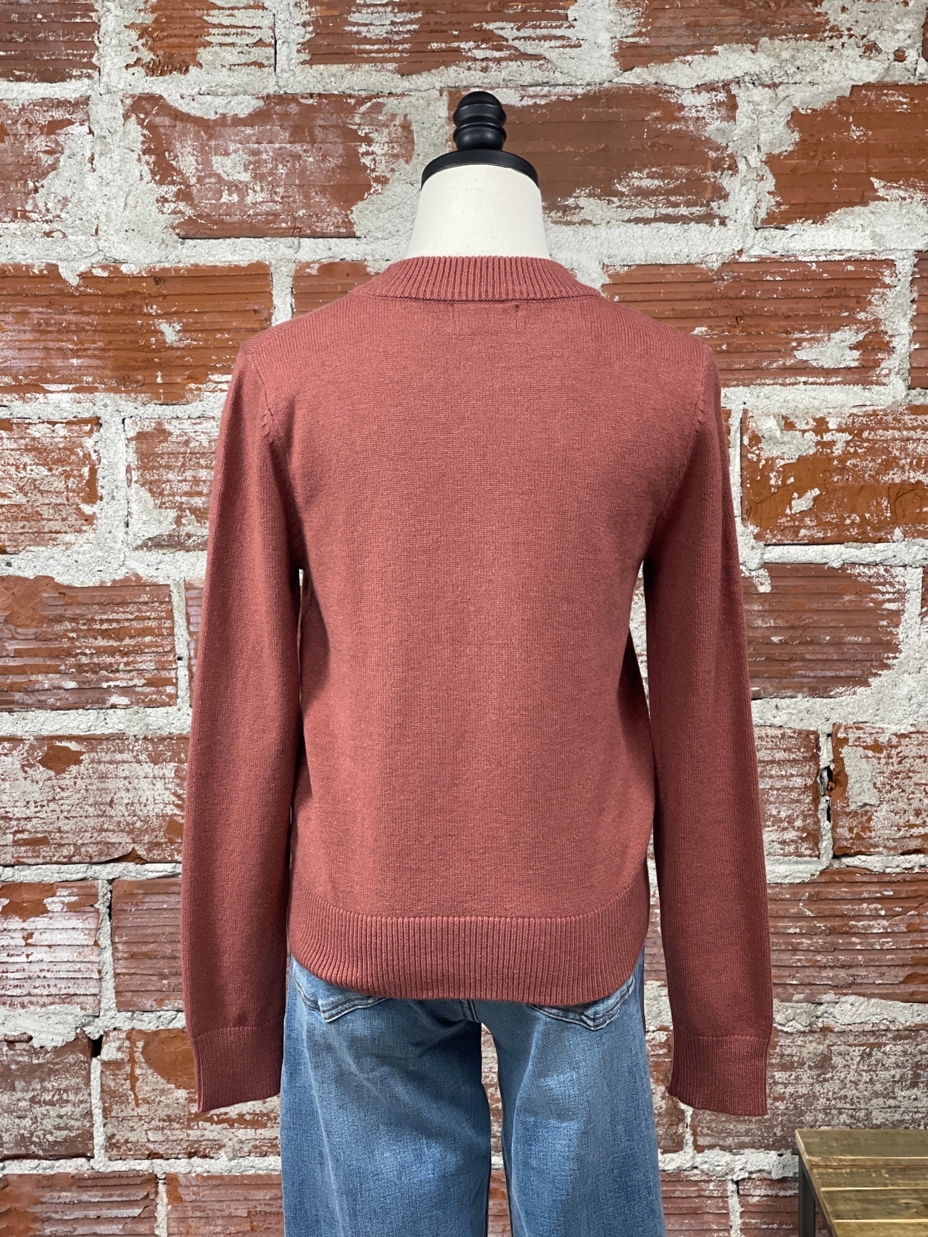 Classic Sweater in Rust-131 - Sweaters F/W (June - Nov)-Little Bird Boutique