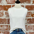 Dixie Sweater Tank in White-131 - Sweaters F/W (June - Nov)-Little Bird Boutique