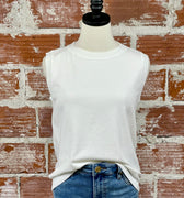 Dixie Sweater Tank in White-131 - Sweaters F/W (June - Nov)-Little Bird Boutique