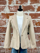 Liverpool Fitted Blazer in Biscuit Tan-143 Blazers-Little Bird Boutique