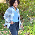 Flag and Anthem Anniston Reversible Quilted Bomber Jacket in Grey and Brown