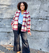 Flag and Anthem Anniston Reversible Quilted Bomber Jacket in Red and Taupe-141 Outerwear Coats & Jackets-Little Bird Boutique