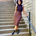 THML Cheetah Suede Skirt-231 Skirts-Little Bird Boutique