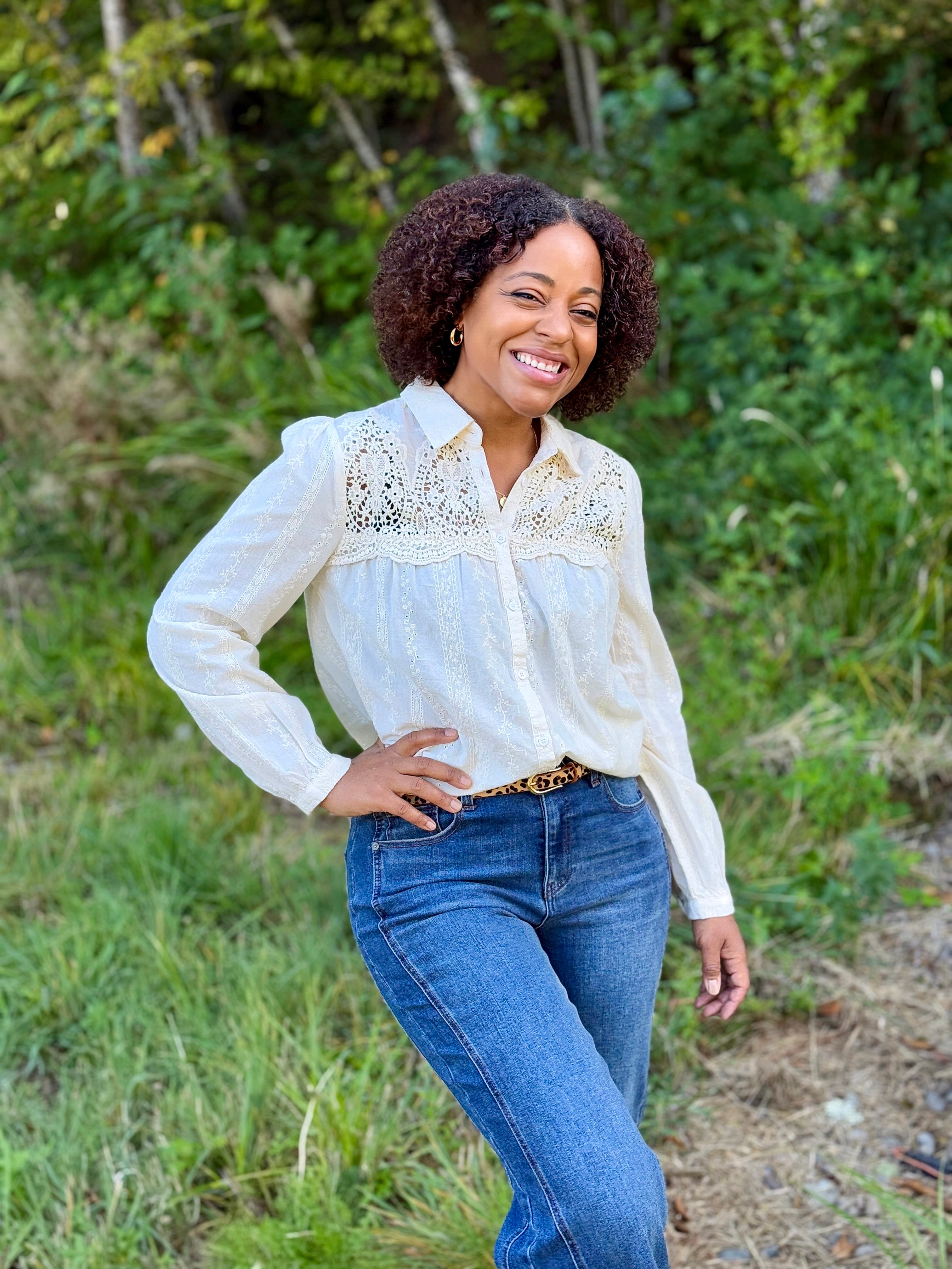 Dear John Simonette Top in Whitecap-111 - Woven Top F/W (June- Nov)-Little Bird Boutique