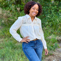 Dear John Simonette Top in Whitecap-111 - Woven Top F/W (June- Nov)-Little Bird Boutique