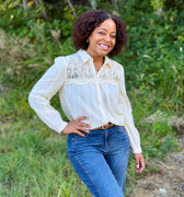 Dear John Simonette Top in Whitecap-111 - Woven Top F/W (June- Nov)-Little Bird Boutique
