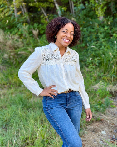 Dear John Simonette Top in Whitecap-111 - Woven Top F/W (June- Nov)-Little Bird Boutique