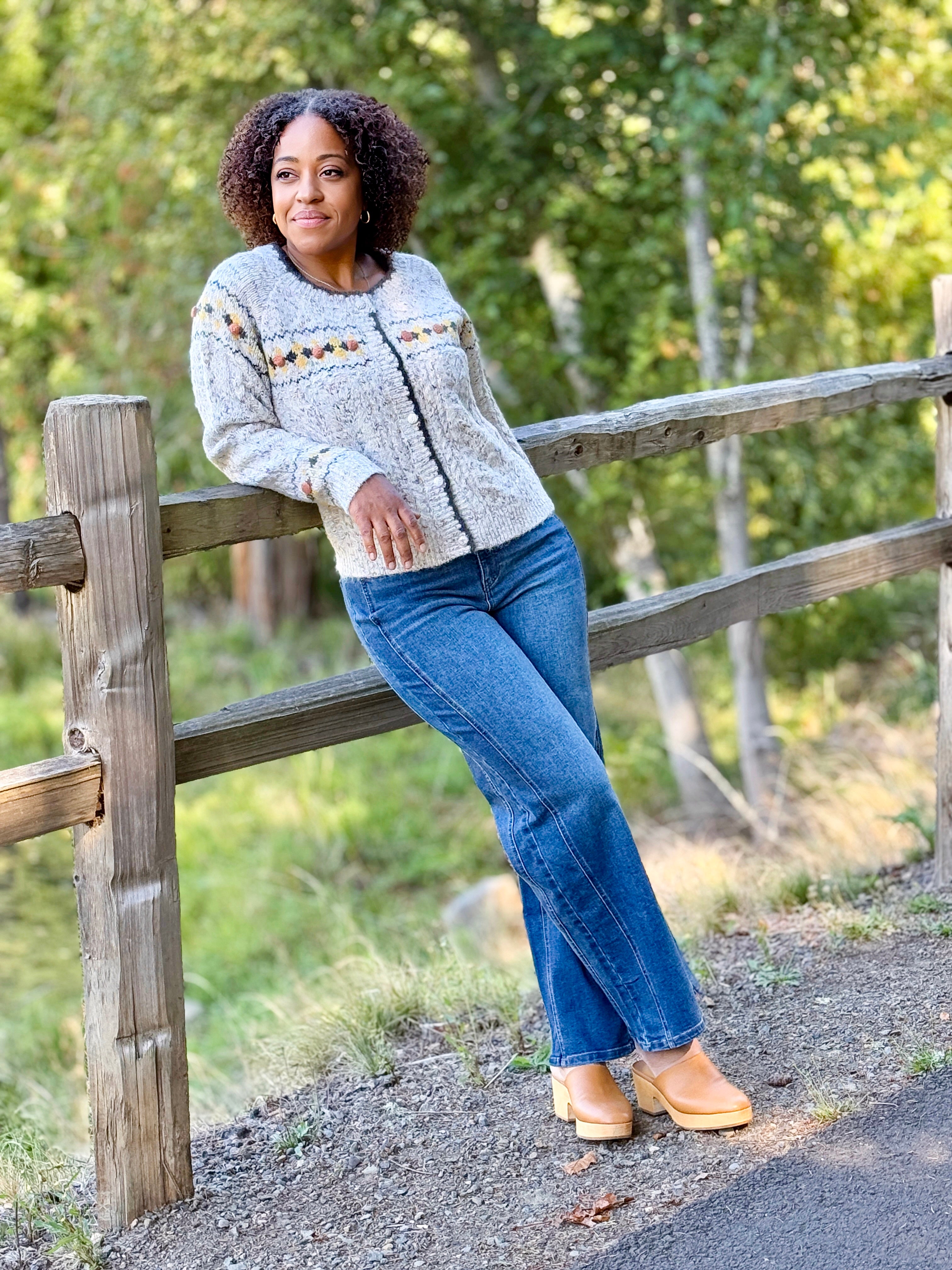 Whitmore Sweater in Two Tone Grey
