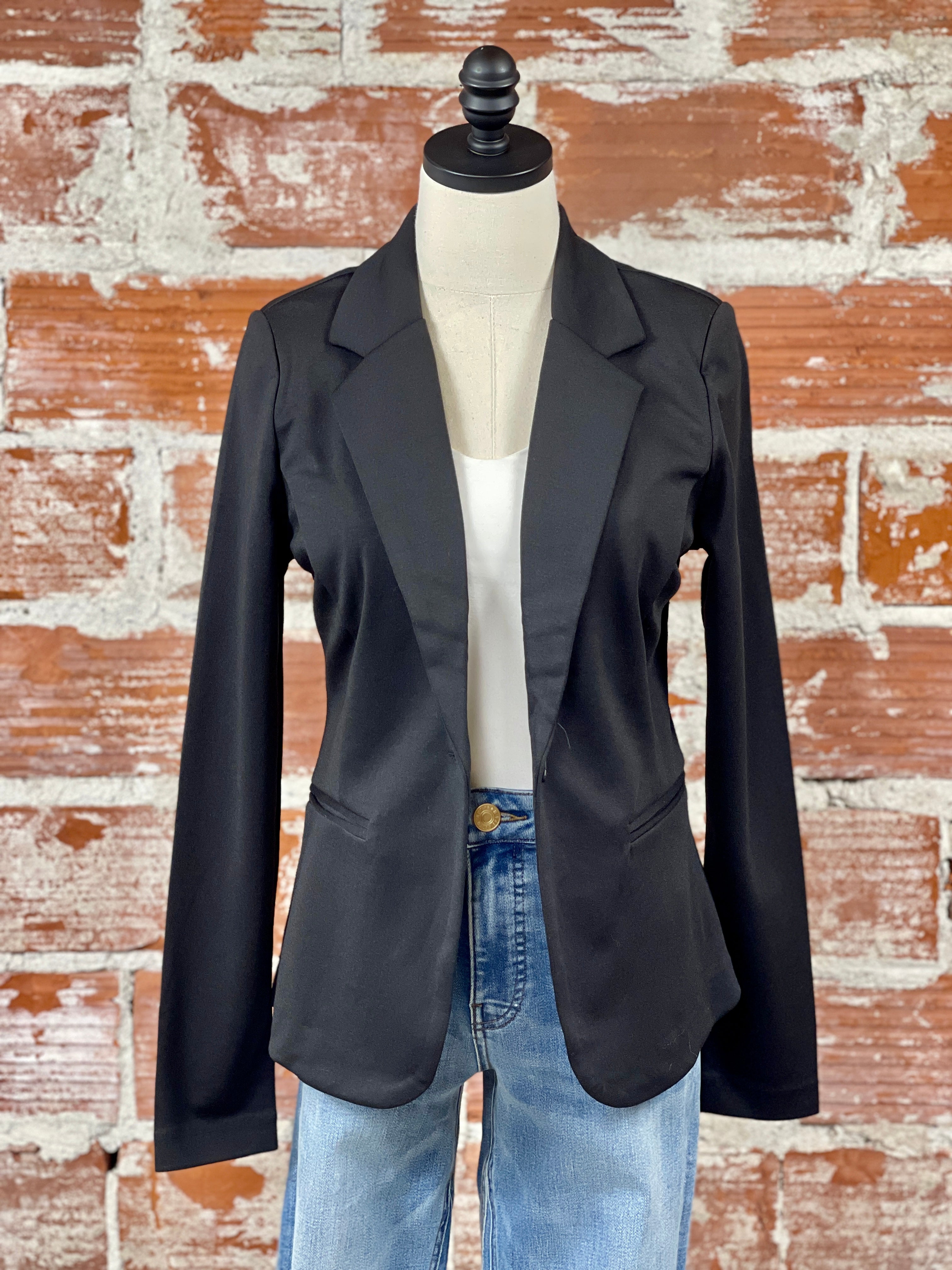 Kate Blazer in Black-143 Blazers-Little Bird Boutique