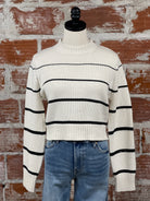 Z Supply Milan Stripe Sweater in Cream and Black-131 - Sweaters F/W (June - Nov)-Little Bird Boutique