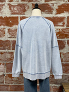 Z Supply Easy Sweatshirt in Denim-142 Sweatshirts & Hoodies-Little Bird Boutique