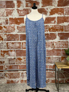 Z Supply Flared Deval Ditsy Jumpsuit in Navy-160 Jumpsuits/ Rompers-Little Bird Boutique