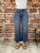 KUT from the Kloth Meg High Rise in Gripping Wash-210 Denim-Little Bird Boutique