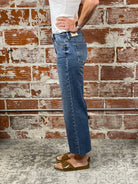 KUT from the Kloth Meg High Rise in Gripping Wash-210 Denim-Little Bird Boutique