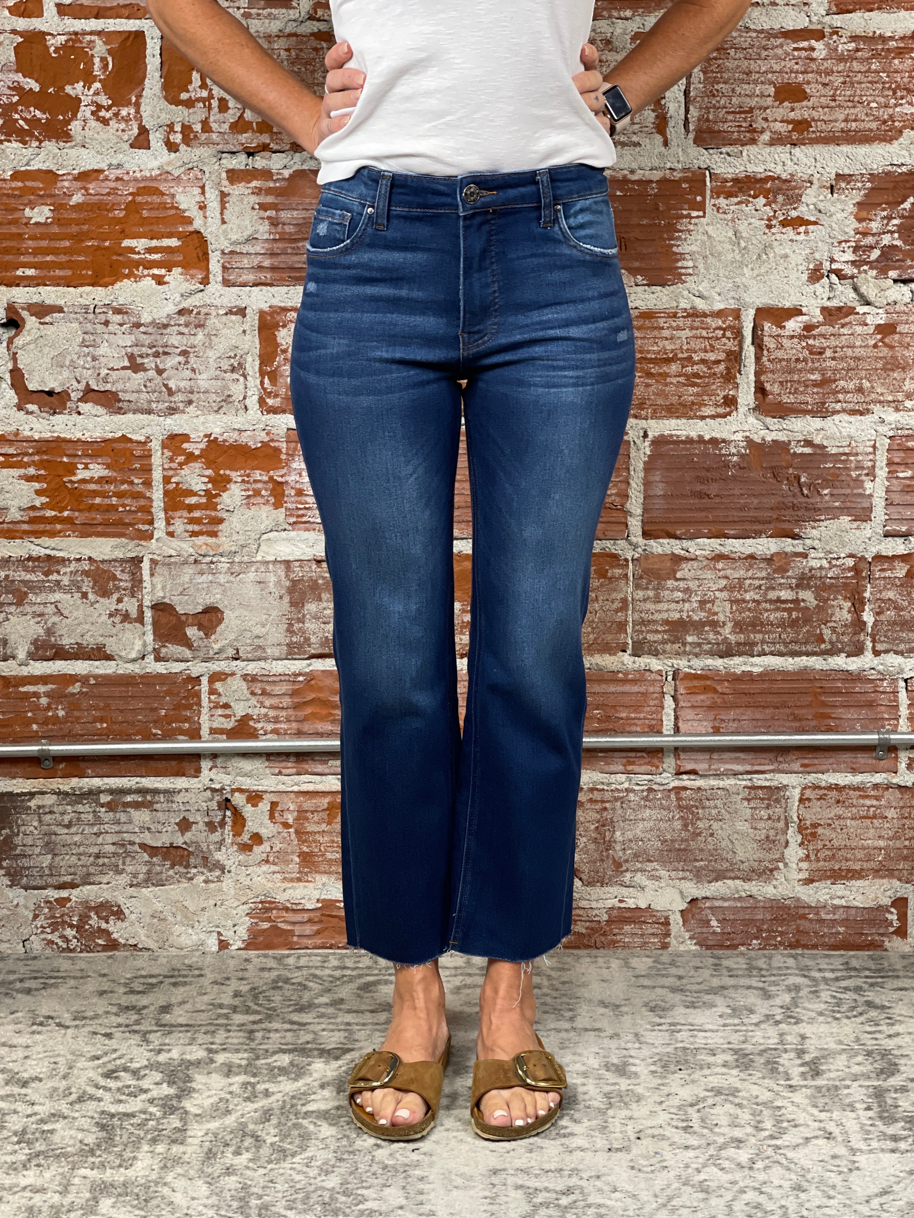 KUT from the Kloth Kelsey High Rise in Royal Wash-210 Denim-Little Bird Boutique